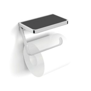 HIB TOILET ROLL HOLDER WITH SHELF & ANTI-SLIP MAT