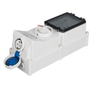 IES 16A 2P+E IP67 RCD INTERLOCKED SWITCHED SOCKET