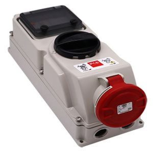 IES 63A 3P+E IP67 RCD INTERLOCKED SWITCHED SOCKET