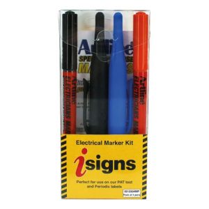 IS ELECTRICAL MARKER KIT 2XLONG NIBBED+2XELEC MARKERS