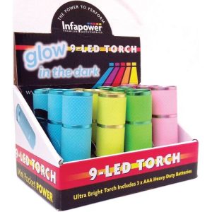 INFAPOWER 9 LED GLOW IN DARK TORCH