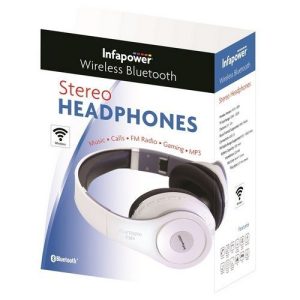 INFAPOWER BLUETOOTH HEADPHONE WHITE