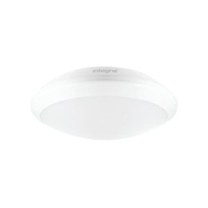 INTEGRAL TOUGH SHELL+ BULKHEAD EMERGENCY 3HR AND MICROWAVE SENSOR 350MM DIA IP66 2400LM 24W 4000K IK10 120 BEAM NON-DIMM WHITE 100LM/W