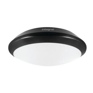 INTEGRAL TOUGH SHELL+ BULKHEAD EMERGENCY 3HR 308MM DIA IP66 1400LM 15W 4000K IK10 110 BEAM NON-DIMM BLACK 93LM/W