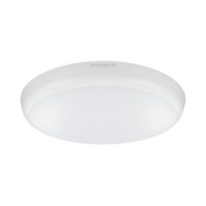 INTEGRAL SLIMLINE CEILING/WALL LIGHT EMERGENCY 3HR 250MM DIA IP54 1056LM 12W 4000K IK10 120 BEAM NON-DIMM WHITE 88LM/W