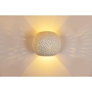 INTEGRAL INDOOR DECORATIVE PAINTABLE PLASTER KATERINI WALL LIGHT IP20 FOR 1 X G9 MAX 40W WHITE