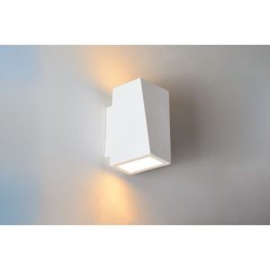 INTEGRAL INDOOR DECORATIVE PAINTABLE GYPSUM KASTORIA WALL LIGHT IP20 FOR 1 X G9 MAX 40W WHITE