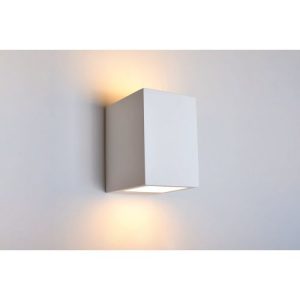 INTEGRAL INDOOR DECORATIVE PAINTABLE GYPSUM ARTA WALL LIGHT IP20 FOR 1 X G9 MAX 40W WHITE