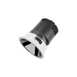 INTEGRAL ACCENTPRO LED DOWNLIGHT 24 DEG BEAM ANGLE 120MM CUTOUT 30 DEG TITLTABLE 355 DEG ROTATABLE 25W 1725LM 66LM/W 3000K CRI90 MIRROR SILVER ROUND