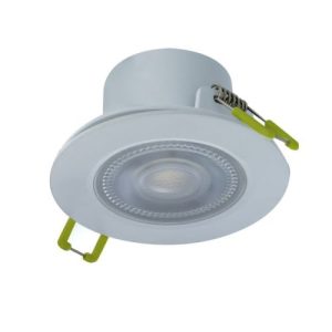 INTEGRAL COMPACT ECO LED DOWNLIGHT IP65 FIXED 5.5W 550LM 4000K 100LM/W 38° BEAM DIMMABLE 68MM CUT OUT WHITE