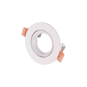 INTEGRAL ACCENTPLUS DOWNLIGHT FOR LED GU10 75MM CUTOUT IP20 WHITE ROUND 55 DEG TWO SIDES TILTABLE