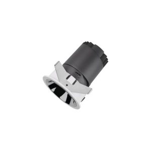 INTEGRAL ACCENTPRO LED DOWNLIGHT 12 DEG BEAM ANGLE 75MM CUTOUT 30 DEG TITLTABLE 355 DEG ROTATABLE 8W 768LM 85LM/W 3000K CRI90 MIRROR SILVER ROUND