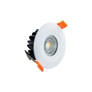 INTEGRAL COLOUR SWITCHING FIRE RATED DOWNLIGHT 70MM CUTOUT 500LM 6W 3000-4000-5000K 38 BEAM DIMMABLE IP65 83LM/W WHITE