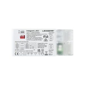 INTEGRAL ADJUSTABLE CONSTANT CURRENT DRIVER 26.6-38W 700-1000mA IP20 TRIAC 30-40V OUTPUT INTEGRAL
