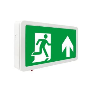 INTEGRAL EMERGENCY EXIT SIGN 30M VIEWING 3.3W 3HR MAINTAINED OR NON-MAINTAINED SELF TEST CW UP ARROW