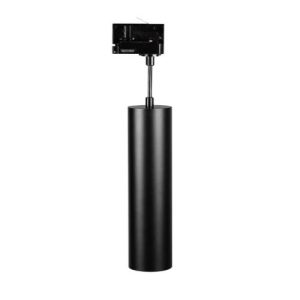 INTEGRAL ACCENTPLUS SPOTLIGHT S2 65MM DIAMETER 235MM LENGTH GU10 LED 3 CIRCUIT TRACK MOUNTED SUSPENDED PENDANT 1M CABLE BLACK FINISH