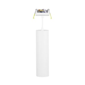 INTEGRAL ACCENTPLUS SPOTLIGHT S2 65MM DIAMETER 235MM LENGTH GU10 LED RECESSED MOUNTED 70MM CUTOUT SUSPENDED PENDANT 1M CABLE WHITE FINISH
