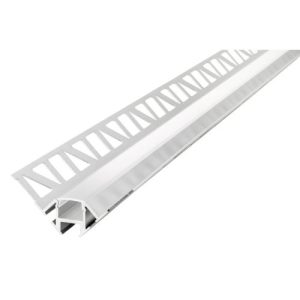 INTEGRAL PROFILE ALUMINIUM CORNER SURFACE MOUNT 1M FROSTED DIFFUSER INCLUDE 2 ENDCAPS