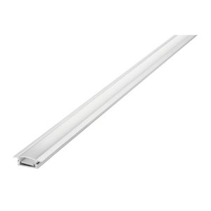INTEGRAL PROFILE ALUMINIUM IP65 RECESSED 1M FROSTED DIFFUSER 26.7 X 8MM INCLUDE 1M PLATE 2 ENDCAPS 2 SEALING PLUGS 4 SCREWS AND 2 MOUNTING BRACKETS