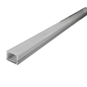 INTEGRAL PROFILE ALUMINIUM IP65 SURFACE MOUNT 2M FROSTED DIFFUSER 18 X 12MM INCLUDE 2M PLATE 2 ENDCAPS 2 SEALING PLUGS 4 SCREWS AND 4 MOUNTING BRACKETS