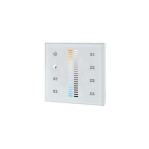 INTEGRAL RF WALL MOUNT TOUCH REMOTE COLOUR TEMPERATURE CHANGE 4 ZONE 100-240 AC INPUT WHITE REQUIRED TO USE WITH ILRC014 RECEIVER.