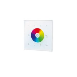 INTEGRAL DMX WALL MOUNT TOUCH REMOTE RGB/W 4 ZONE 100-240 AC INPUT WHITE