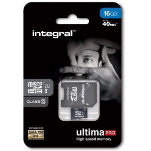 16GB MICROSDHC CARD C.10 40MB/S + SD ADT