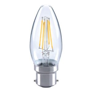 4.5W 470LM  BC LED CLEAR DIMMABLE FILAMENT CANDLE