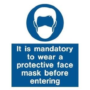 PORTRAIT MANDATORY SAFETY MASK SIGN 150X200MM
