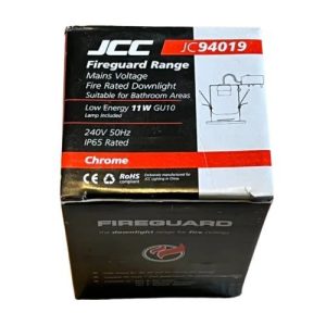 JCC FIREGUARD - ENERGY SAVING MAINS - IP65 BATHROOM SHOWER DOWNLIGHT CHROME