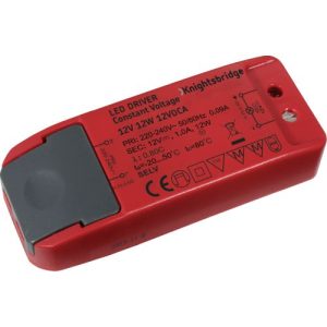 KNIGHTSBRIDGE IP20 12V 12W LED DRIVER - CONSTANT VOLTAGE