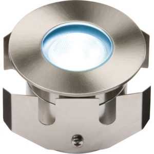 KNIGHTSBRIDGE IP68 1W BLUE HIGH POWERED LED STAINLESS STEEL DECKING LIGHT