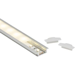 KNIGHTSBRIDGE 1M ALUMINIUM PROFILE - RECESSED FLAT