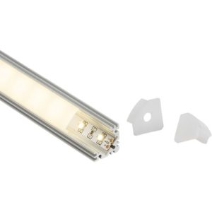 KNIGHTSBRIDGE 1M ALUMINIUM PROFILE - SURFACE MOUNT CORNER