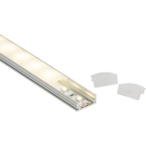 KNIGHTSBRIDGE 1M ALUMINIUM PROFILE - SURFACE MOUNT FLAT