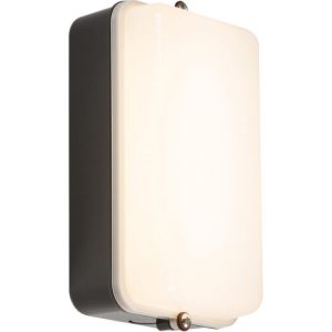 KNIGHTSBRIDGE 230V IP54 5W LED SECURITY AMENITY BULKHEAD COOL WHITE M-SENSOR BLACK