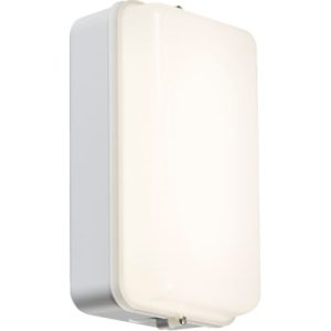 KNIGHTSBRIDGE 230V IP54 5W LED SECURITY AMENITY BULKHEAD C/W M-SENSOR WHITE