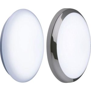 KNIGHTSBRIDGE 230V IP44 14W BF LED EMERGENCY BULKHEAD 300MM 1020LM 6000K