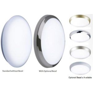 KNIGHTSBRIDGE 230V IP44 24W BF LED BULKHEAD 400MM 1600LM 6000K