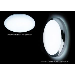 KNIGHTSBRIDGE 230V IP44 24W BF LED BULKHEAD WITH SENSOR 400MM 1600LM 6000K