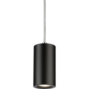 KNIGHTSBRIDGE DASAN SINGLE SHORT FIXED ROUND PENDANT BLACK