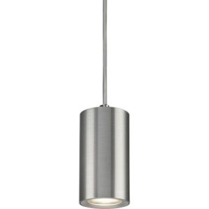 KNIGHTSBRIDGE DASAN SINGLE SHORT FIXED ROUND PENDANT BRUSHED CHROME