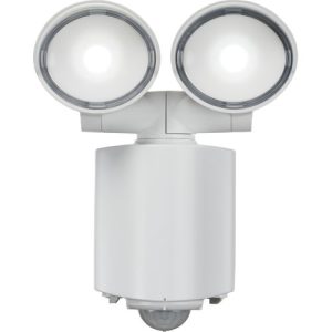 KNIGHTSBRIDGE 230V IP55 TWIN SPOT LED SECURITY LIGHT - WHITE