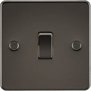 KNIGHTSBRIDGE FLAT PLATE 10AX 1G INTERMEDIATE SWITCH - GUNMETAL