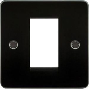 KNIGHTSBRIDGE FLAT PLATE 1G MODULAR FACEPLATE - GUNMETAL