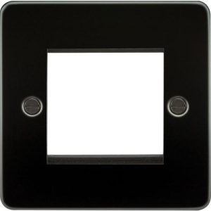 KNIGHTSBRIDGE FLAT PLATE 2G MODULAR FACEPLATE - GUNMETAL