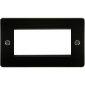 KNIGHTSBRIDGE FLAT PLATE 4G MODULAR FACEPLATE - GUNMETAL