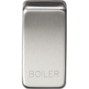 KNIGHTSBRIDGE SWITCH COVER "MARKED BOILER" - BRUSHED CHROME
