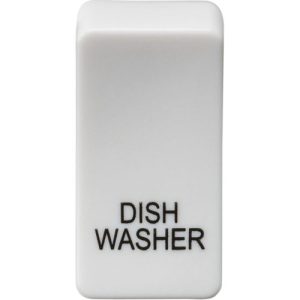 KNIGHTSBRIDGE SWITCH COVER "MARKED DISHWASHER" - WHITE
