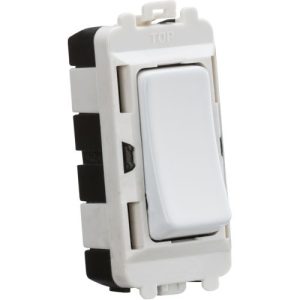 KNIGHTSBRIDGE 20AX 2 WAY SP GRID MODULE - MATT WHITE